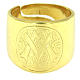 Ring Symbol Ave Maria vergoldeten Silber 925 s2