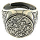 Ring Silber 925 mit Blumen Gravierung s2