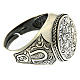 Ring in sterling silver with flower engraving s4