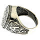 Ring with engraved floral pattern, 925 Silver s3