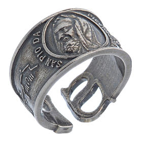 Ring in silver Saint Pio of Pietralcina