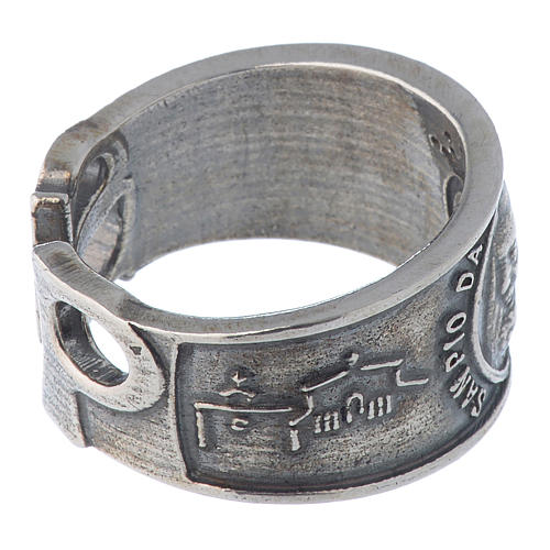 Ring in silver Saint Pio of Pietralcina 3