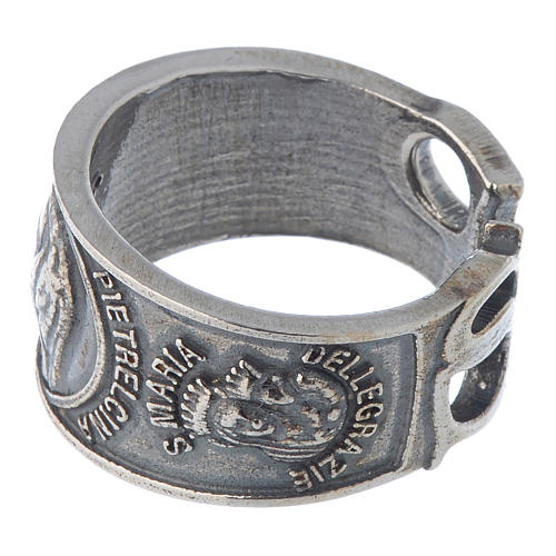 Ring in silver Saint Pio of Pietralcina 4