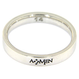 Anelli preghiera: Anello AMEN argento 925 rodiato