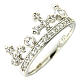 Silver ring crown with white zircons AMEN s1