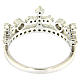 Silver ring crown with white zircons AMEN s3