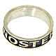 Silver ring Pater Noster AMEN burnished s2