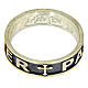 Silver ring Pater Noster AMEN burnished s3