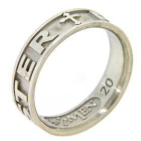 Anelli preghiera: Anello AMEN arg 925 rodiato Pater Noster