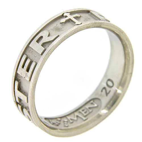 Silver ring Pater Noster AMEN 2