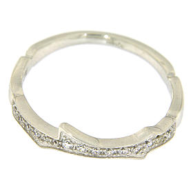 Bagues religieuses: Bague AMEN argent 925 rhodié et zircons blancs