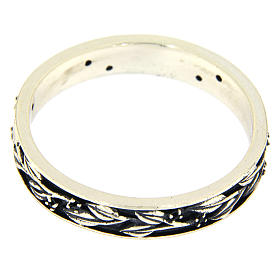 Ring AMEN aus rhodiniertem 925er Silber mit schwarzen Zirkonen