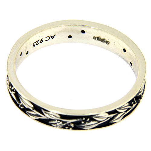 Ring AMEN aus rhodiniertem 925er Silber mit schwarzen Zirkonen 3