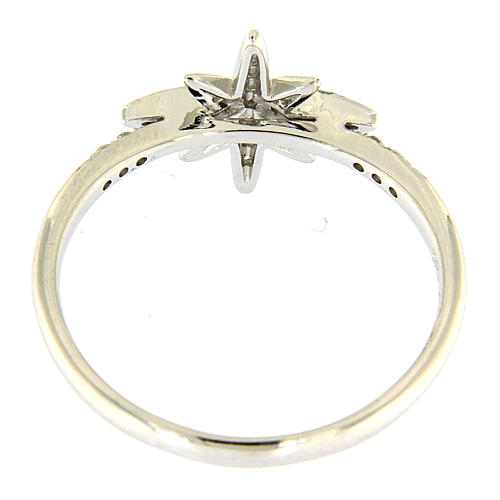 AMEN 925 sterling silver ring finished in rhodium with zirconate star 3