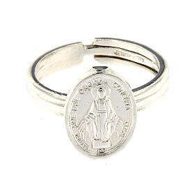medal miraculous adjustable ring silver sterling holyart