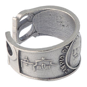 Zamak ring with Our Lady of Lourdes image s4