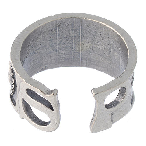 Zamak ring with Our Lady of Lourdes image 5