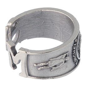 Zamak ring with Saint Michael image s3