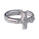 Sterling silver adjustable ring with crucifix s2
