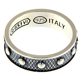 Rosenkranzring von AMEN aus 925er Silber, brüniert s3