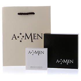 Ring with miraculous medal in 925 silver and white rhinestones s4