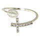 Ring with miraculous medal in 925 silver and white rhinestones s2