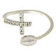Ring with miraculous medal in 925 silver and white rhinestones s3