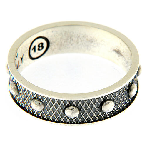 Zehner Ring AMEN getönten Silber 925 3