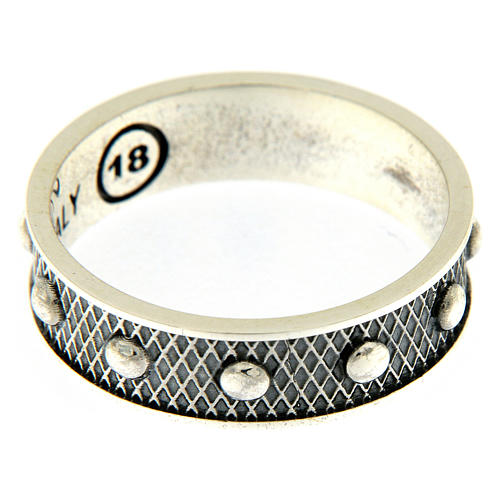 AMEN ring in burnished 925 silver 3