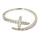 AMEN ring with cross and rhinestones in 925 silver s2
