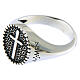 AMEN ring medal of 925 burnished silver with cross s2