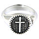 AMEN ring medal of 925 burnished silver with cross s3