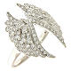AMEN ring with wings in 925 silver with rhinestones s1
