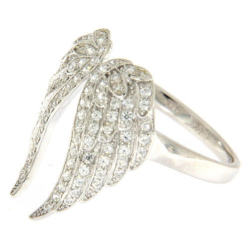AMEN ring wings and zircons 925 silver 3