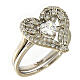 AMEN ring heart-shaped wings 925 silver and zircons s1