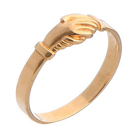 Ring of Saint Rita, gold plated 800 silver