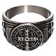 Stainless steel ring Saint Benedict s2