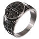St Benedict ring in stainless steel s1