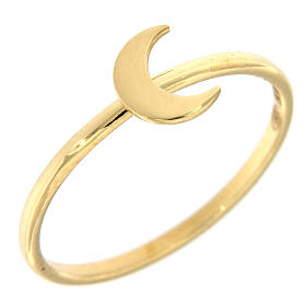 AMEN ring, moon, gold plated 925 silver