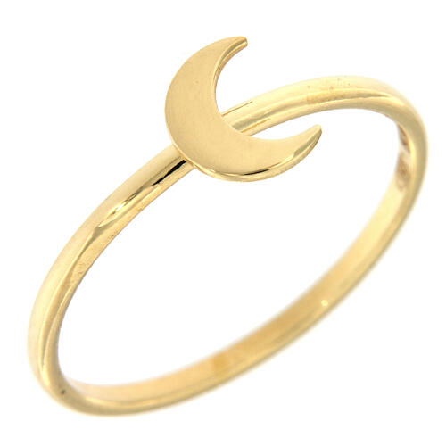 AMEN ring, moon, gold plated 925 silver 1