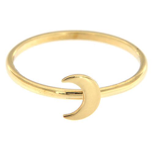 AMEN ring moon in gold plated silver 2