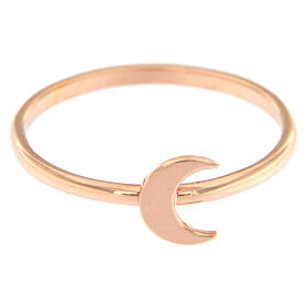Ring AMEN, half-moon, pink 925 silver