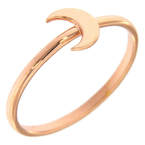 Ring AMEN, half-moon, pink 925 silver 1