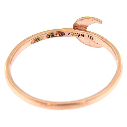 Ring AMEN, half-moon, pink 925 silver 3