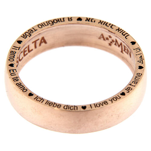 AMEN ring, I love you, pink 925 silver 3