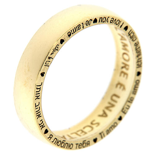 AMEN ring I love you gold plated 925 silver 3