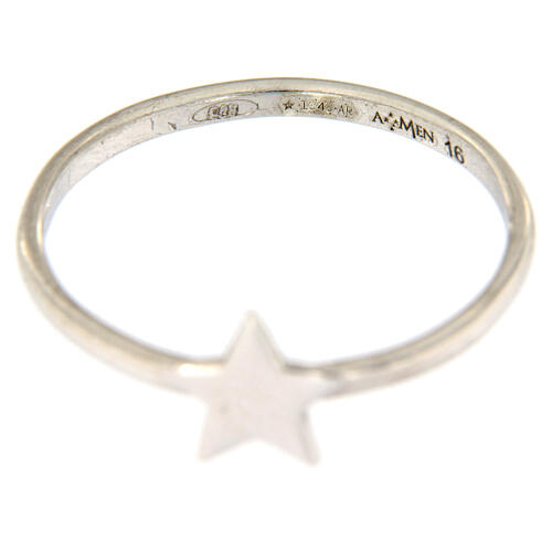 AMEN ring with Star in 925 silver 3
