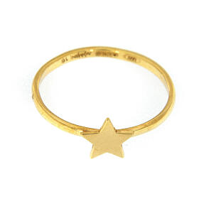 AMEN ring with Star in gold 925 silver