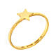 AMEN ring star of 925 gold plated silver s1