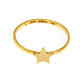 AMEN ring star of 925 gold plated silver s2